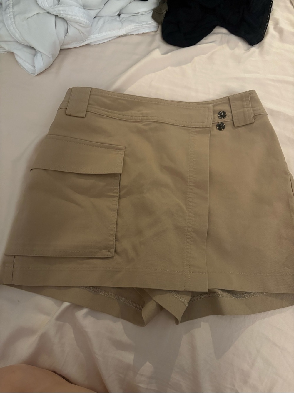 Dynamite Beige Utility Skort Shorts